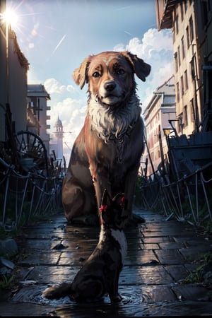 CONCEPT_Oversized_Animal_ownwaifu,

dog, 1girl, outdoors, cloud, standing, sky, from behind, day, oversized animal,

((masterpiece)),((best quality)),(highres), bokeh, depth_of_field, sunlight, scenery, ruins, waterfall, looking at viewer, solo, 