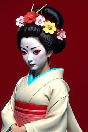 a highly detailed full body portrait of a geisha. 8k, octane render, Intricate hyperdetails, Symmetrical