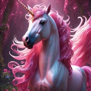 spiralized pink unicorn by Gustave Dor, Chad Knight, Jordan Grimmer, and Anna Dittmann, beautiful, extremely detailed, 4k, cinematic lighting 