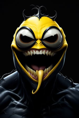 venom minion, yellow teeth