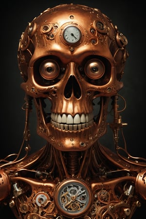 steampunk mechanical scull, copper human scull, shiny copper, steam, pressure valves, dials, intricate details, luxury renaissance steampunk interior, photo, photography, sharp focus, detailed, carries the machinery of a watch, actually a watch,aw0k euphoric style,DonMM4g1cXL ,darkart, in the style of esao andrews,Vogue,sticker,aw0k euphoricred style,ghost person,Movie Poster,shards,ral-chrcrts,Apoloniasxmasbox,style of Edvard Munch,Ukiyo-e,v0ng44g