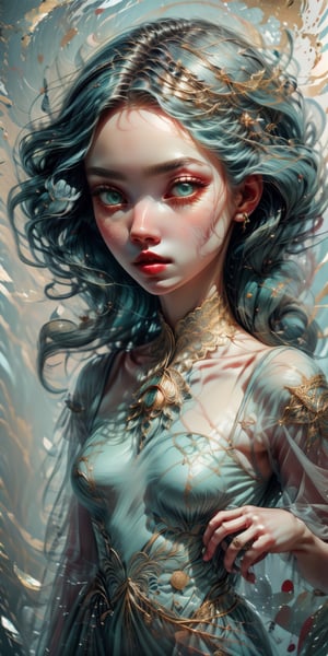 (full_body_view:1.3), (1cute girl), long (blue_gold curly hair), (green eyes), (wearing a beautiful baby blue lace dress). (marble) white skin, (splat art background), (eye_detail, background_detail, face_detail, hair_detail), more_detail, add_detail, cute_face, perfecteyes, High detailed ,Imaginative_Melodies, 