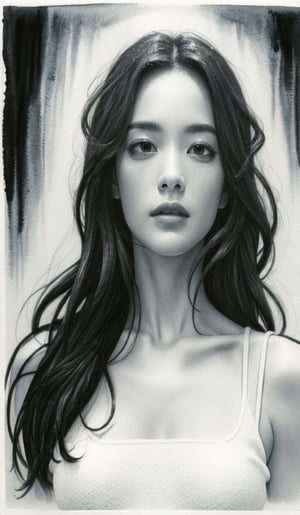 black and white watercolour
,realistic