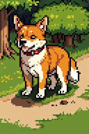Pixel art,((animal)),feral_dog,corgi