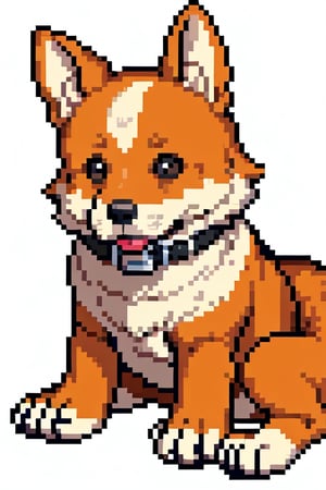 Pixel art,((animal)),feral_dog,corgi