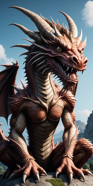 detailed realistic close up of a monster shaped like a dragon, sitting, natural light,

Unreal Engine, (masterpiece, best quality, high resolution, 64k, highly detailed, intricate), illustration, (realistic:1.25), (realistic design:1.25), perfect details, soft light, more details, 3D style, /GC\