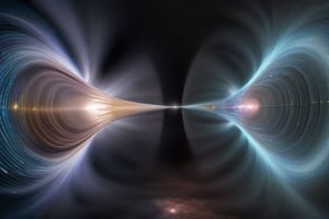 A wormhole, connecting two different points in space-time.