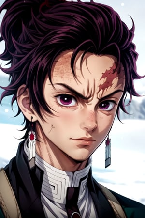masterpiece, best quality, high quality, 1boy, solo, male focus, looking at viewer, ,kamado_tanjirou