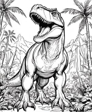 2D black and white line design.
Simple design. Cartoon. Large design. Pure white background.
Vector art.
T-Rex in the jungle. Very simple vector sketch.
Low detail. Zero shading.
Only black and white.
leonardo,realistic,real_booster,photorealistic,healing,tattoo,1y0n,lineart,Fashion Illustration
