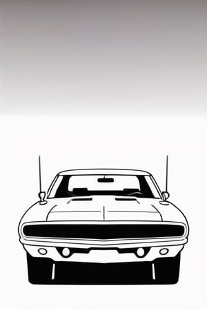 outline muscle car