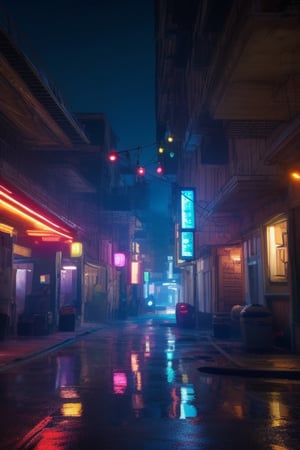futuristic town of the ruture, night scene, neon light, realistic, hyper realism
