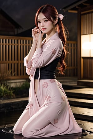 (((beauty)))-moment-of-irresistible-1girl, bishoujo-in-her-20s, unique-messy-hairstyle, hair-bow, realistic-detailed-skin, (((Ultra-HD-photo-same-realistic-quality-details))), remarkable-colors, fashion, jade-hanfu, overly-tight-hanfu, unique-model-poses, (((relaxed, supporting-pose))), unique-onsen-background, dramatic-rim-lighting, shot-on-digital-cinematic-camera, Sugar babe, Hyper Realistic, hermosotwns,,<lora:659111690174031528:1.0>