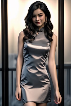 (glamour:1.3)-photo-of-irresistible-1girl-in-her-teens, mix-of-natural-hair-styles, smile, (blemishes:0.5), (((Ultra-HD-photo-same-realistic-quality-details))), Fashion cheongsam, short-dress, large-dragon-print, fishnets, jewelries, hair-ornamentals, (((daisuki))), (((relaxed))), Evening-ball, fabetwns, Daughter of Dragon God,,<lora:659111690174031528:1.0>