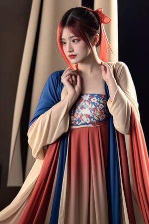 (((beauty)))-moment-of-irresistible-1girl, bishoujo-in-her-20s, unique-messy-hairstyle, hair-bow, realistic-detailed-skin, (((Ultra-HD-photo-same-realistic-quality-details))), remarkable-colors, fashion, red-hanfu, overly-tight-hanfu, unique-couples-pov, (((relaxed, supporting-pose))), unique-background, dramatic-rim-lighting, shot-on-red-cinematic-camera, Sugar babe, Hyper Realistic, hermosotwns,,<lora:659111690174031528:1.0>