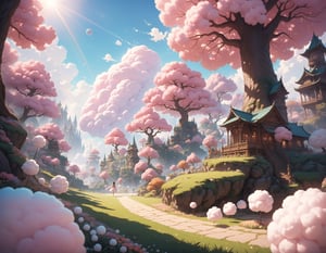 (masterpiece, best quality, ultra detailed), intricate details, cotton candy squirrel, cotton candy world, colorful pastel colors, fluffy cotton candy clouds, cotton candy flowers, cotton candy trees, cotton candy sun, cotton candy grass extremely detailed, intricate details, cinematic lighting, sunlight, volumetric,