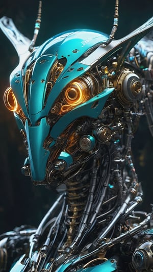 (Masterpiece, the best quality:1.4),
super fine concept art, 
inspired by Kim Keever | Frans Lanting | cryengine, eye-catching,   acidic and luminous colors, intricate, hyperrealistic, close up, head and shoulders portrait , anthropomorphic 
 insanely meticulous detailed biomechanical mantis, symbiote robot, 
polished metallic body, robotic parts, metallic luster, iridescent , phosphorescent aura gas:1.5, 
bioluminescence,
 filigree, mechanical joints, 
sparkling jewel eyes, 
portrait pose, 
 hard surface, flash, glow, haze, 
meticulously detailed Biomechanical metal parts, dark flat background, epic, cinematic image, 32K, UHD,  octane render, luminism
