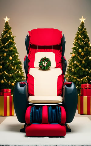 //quality
Masterpiece, ultra detailed, hyper high quality,chiristmas atmosphere , 8K,
//((red and white massage chair)) , with ribbon,green and gold bow, 
//Background,in room,christmas party,christmas decorations, christmas tree,,  shining_sparkle_background,upper body image , (bokeh:1.3), 