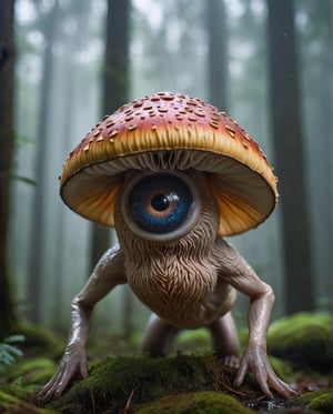 a amazing being animal fused with mushroom kingdom  creature moving within a viscous liquid environment forest ,35mm photograph, film, bokeh, big body,professional, highly detailed photorealism, insane liquid detailed,very realistic random skin texture, shadows and reflections on the skin meticulous and very detailed,random diferent size animal eyes, live color  tones, fog ,steams,insane  fine detailed,awesome creature,play of lights between transparent and white, high quality, particles of bright light atmosphere ,skin,masterpiece,8k,focused on sharpness dramatic, insane anatomy detailed,photographic style, cinematic, divine, masterpiece,sharp focus,surreal,high quality,HDR,photorealistic,more detail XL,Cinematic ,realistic tones,hiperrealistic,analog,Extremely Realistic,amazing liquid  background various bright colors luminiscense,professional photo studio,professional camera and lens,Movie Still