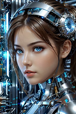 Masterpiece ,beautiful girl repairing a quantum computer, large ultra detailed technical parts, complex structures, ultra detailed shiny reflections, future style, detailed cinematic effects, ultra detailed reflections, ultra animated detailed digital art, beautiful realistic face, beautiful eyes, perfect focus, highest possible resolution, by Tokaito
,mad-cyberspace
