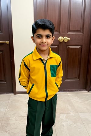 a young Pakistani boy who is very intelligent and has a solution to all problems. He has a confident and determined expression on his face, and his appearance resembles that of James Bond. He is standing in front of a complex problem, ready to solve it with ease. Pakistan Male