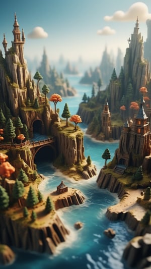 video game 3d style, Surreal Serenity: Delve into dreamlike landscapes with a tilt-shift effect, capturing the model in a state of ethereal beauty amidst surreal surroundings, posted in mesmerizing 16K resolution for unparalleled clarity