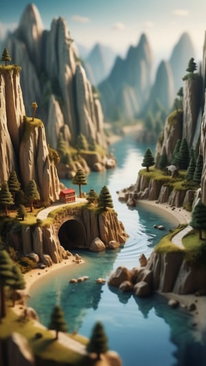 creative style, Surreal Serenity: Delve into dreamlike landscapes with a tilt-shift effect, capturing the model in a state of ethereal beauty amidst surreal surroundings, posted in mesmerizing 16K resolution for unparalleled clarity