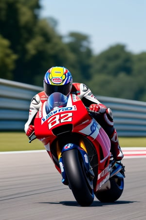 Honda MotoGP, detailed high quality speed slide, highres detailed design, photorealistic racing helmet, motorcycle, 