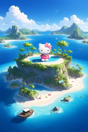 ((Hello Kitty)),beautiful wilderness,Island,scenery