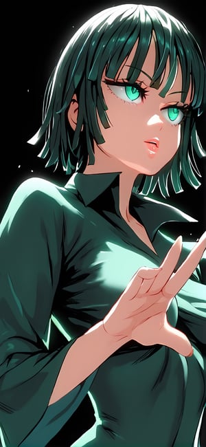 fubuki, asanagi art style, simple background , perfect hands and fingers, 1 sexy and hot girl , High detailed , Detailed face, black background, highres, score_9, score_8_up, score_7_up,fubuki_opm,fubuki \(one-punch man\)