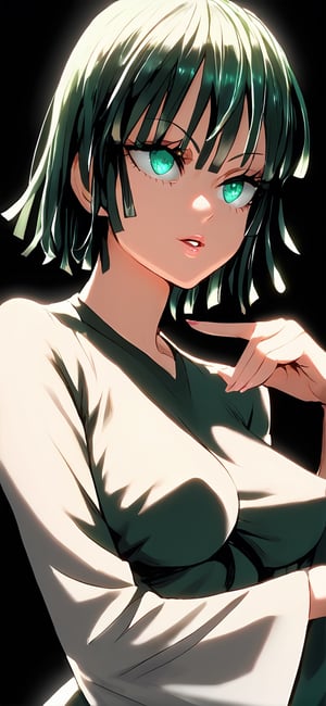 fubuki, asanagi art style, simple background , perfect hands and fingers, 1 sexy and hot girl , High detailed , Detailed face, black background, highres, score_9, score_8_up, score_7_up,fubuki_opm,fubuki \(one-punch man\)