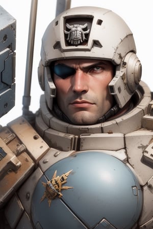 space marine, armored, warhammer space marines, no helmet, face reveal, blackeyes