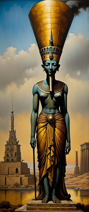 (+18) , NSFW , 
The statue of liberty,
LUXOR in EGYPT near TEMPLE OF LUXOR: A GIANT STATUE OF THE PHARAOH RAMSES II,



, in the style of esao andrews,more detail XL