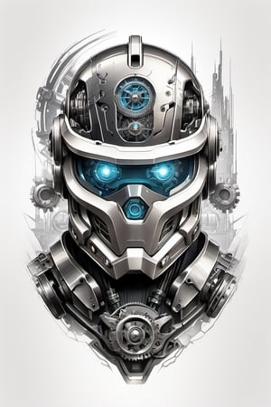 Tattoo sketch, double exposure. high quality, high detail, painting suggests it is a mechanical creation, masterpiece, best quality, ultra realistic detail. Science fiction.
Steampunk robot mechanic.  Car repair. Legendary cars. White background.