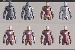 4k, concept, artbook, iron man suit, descriptions parts of armors, only chest


