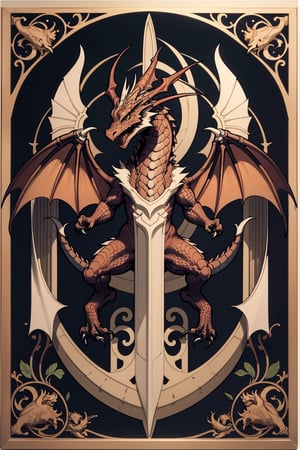 medieval style, dragon, vertical (symmetry:0.4),