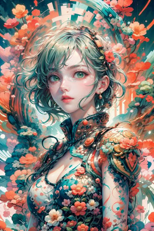high resolution,  ultra detailed,  (masterpiece:1.4), taeri,  busty, super photo realistic illustration, highres, ultla detailed, absurdres,  best quality, 1 beautiful woman,  close up shot, face focus, head shot,flower dress,  colorful,  darl background, flower armor, green theme, exposure blend,  medium shot,  bokeh,  (hdr:1.4),  high contrast,  (cinematic,  teal and orange:0.85),  (muted colors,  dim colors,  soothing tones:1.3),  

(god bless you:1.3),
compassionate expression, empathetic, caring, kind,
content expression, satisfied, pleased, gratified,
thoughtful expression, pensive, reflective, contemplative,
determined expression, resolute, purposeful, firm,

(colorful:1.5), glowing lights, pillar of lights, blooming light effect,
papier colle, paper collage, layered compositions, varied textures, abstract designs, artistic juxtapositions, mixed-media approach,
(Zentangle:1.5), structured patterns, meditative drawing, intricate designs, focus and relaxation, creative doodling, artistic expression,dragonbaby,CrclWc