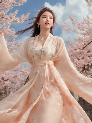 1girl, solo, hair ornament, bug, braid, jewelry, long hair, white hair, flower, earrings, long sleeves, dress, cloud of surrounding, building from afar, 
((((((see-through dress)))))), daxiushan for the upper half of the body, lower body nude,

long white legs showing from the skirt, showing all the way to the waist, slit skirt revealing long legs, sexy legs, white legs, exposing many areas of the legs from ankles to abdomen, expose one breast, expose most of the nipple, Do not wear underwear, show her groin, show her long legs to the groin, (((((((nude body, show pubis, show navel, show waist, show chest, show right breast,  ))))))),

ornament, chakra, (( beautiful eyes )), full_body, small flowers in the hair, (((korean face female))),
,mythical clouds, realistic, ,xxmixgirl,3d figure,korean girl,3d style,
cinematic film still (Raw Photo:1.3) of (Ultrarealistic:1.3), different posture, up arms, ((arms up)), rainbow, in old used 1800 peasant clothing, crazy mad aggressive face and eyes, fantasy, concept art,NYFlowerGirl, arms up, tropical rain, jump up, hands touch softly you face, close up, Small cherry blossoms flew everywhere, the wind blew away the girl's clothes,