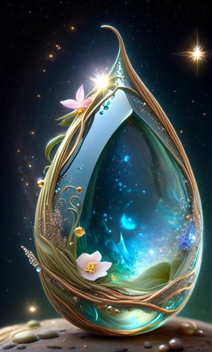  A solitary ais-fairy teardrop, fallen from the cheek of a star, containing a universe of longing and lost dreams.

