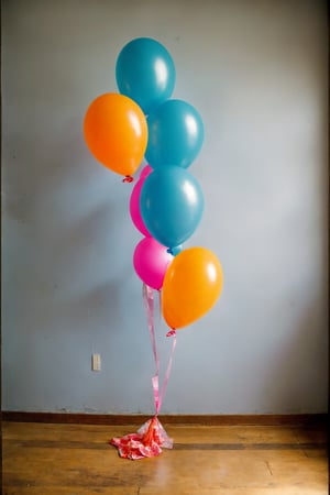 photo orange balloons, medium format
