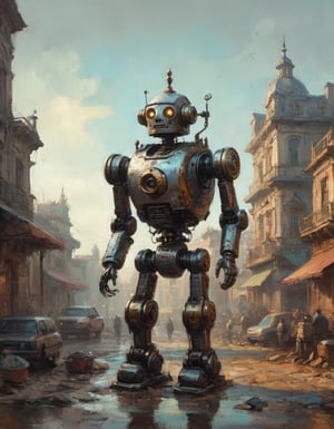 ismail inceoglu and ian mcque gorgeous product photography color gradient background rim lighting a baroque styled android  silver and brass and onyx ornate old fashion concept for a robot