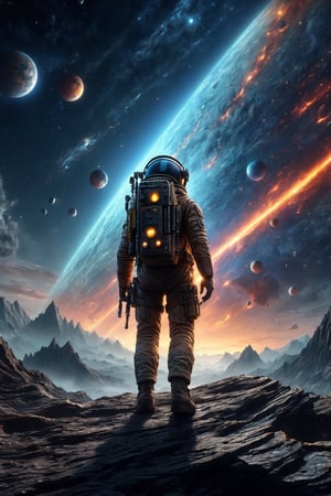 A cosmic wanderer traverses the void, seeking answers among the stars. 
Movie Poster, cinematic light, Professional Art
many details, extreme detailed, full of details,
Wide range of colors., Dramatic,Dynamic,Cinematic,Sharp details
 Insane quality. Insane resolution. Insane details. Masterpiece. 32k resolution