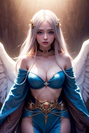 (white_haired princess:0.8), ((((mythical), mysterious), magical)), magical, high fantasy, waist up, perfect eyes, huge eyes, kawaii eyes, gaze, highest quality, HD, 4k, fstop, depth of field, cinematic lighting, best illumination, cinematic, 18 years old, cute, fit, stunning, dazzling, atmospheric, vibrant