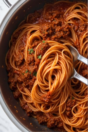 spaghetti bolognaise, close up, 8k, very sharp focus , telephoto lens, f 2, a rich tomato sauce, spaghetti that twists aroung like (((worms))), art by TavitaNiko, art by mel odom, art by Klimt 