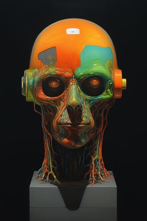 art by helmet newton , a cube shaped head, stunning beauty, hyper-realistic oil painting, vibrant colors, dark chiarascuro lighting, a telephoto shot, 1000mm lens, f2,8,Vogue,more detail XL