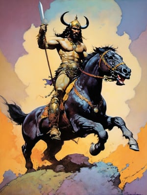 an oil painting, a masterpiece, a conqueror to conquer, art by TavitaNiko, art by mel odom, art by Klimt , art by brom, art by Warhol, art by frazetta, 