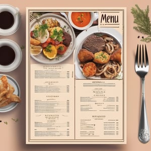 Visual Design, Menu, aesthetic, a menu for a restaurant with a variety of food items on the top of the, inspired by Konstantin Westchilov, a poster, international typographic style, restaurant menu photo, diner caffee, restaurant!!!, restaurant!, layout design, gourmet restaurant
