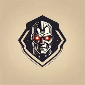  vintage  logo of the head of a terminator robot and the word "Skynet" [logo],  [vintage logo], simple logo, clean logo,logo