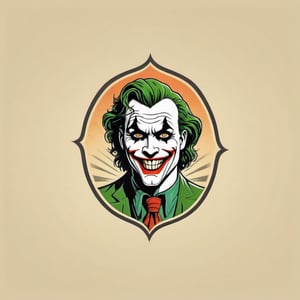  vintage  logo of movie joker , [logo],  [vintage logo], simple logo, clean logo,logo
