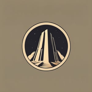  vintage  logo of movie 2001, the monolith , [logo],  [vintage logo], simple logo, clean logo,logo
