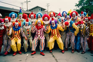 a army of clowns, Fujichrome Provia 100F, F/8, RTX, photolab